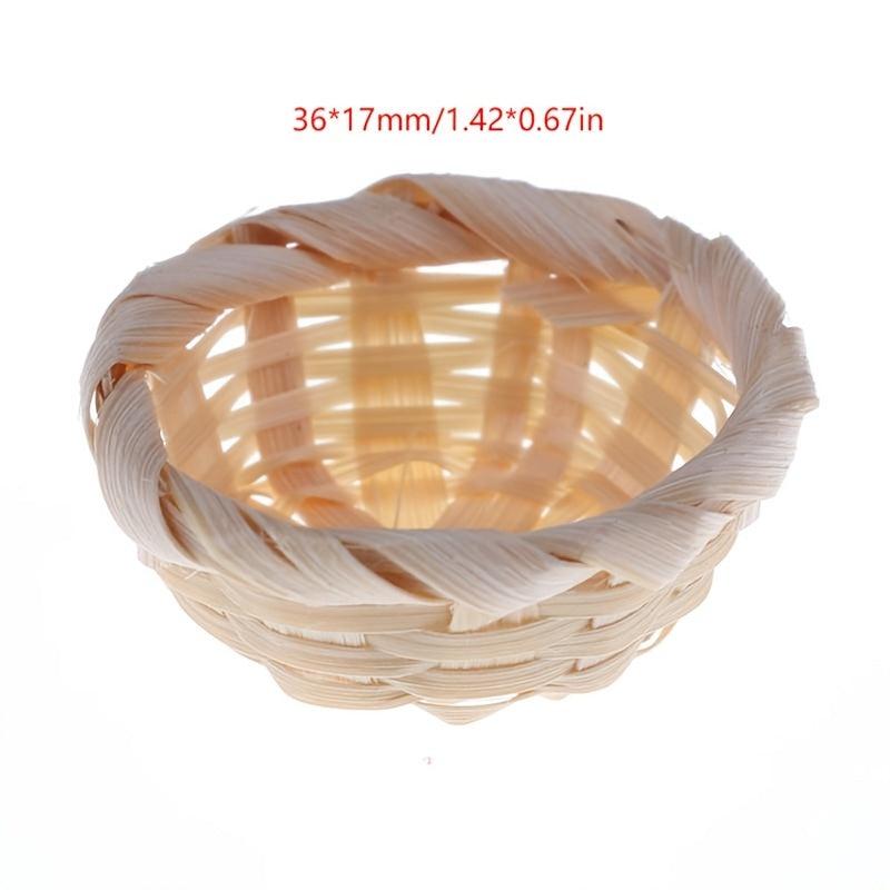Baby House Bamboo Basket Dollhouse Accessories For Toy