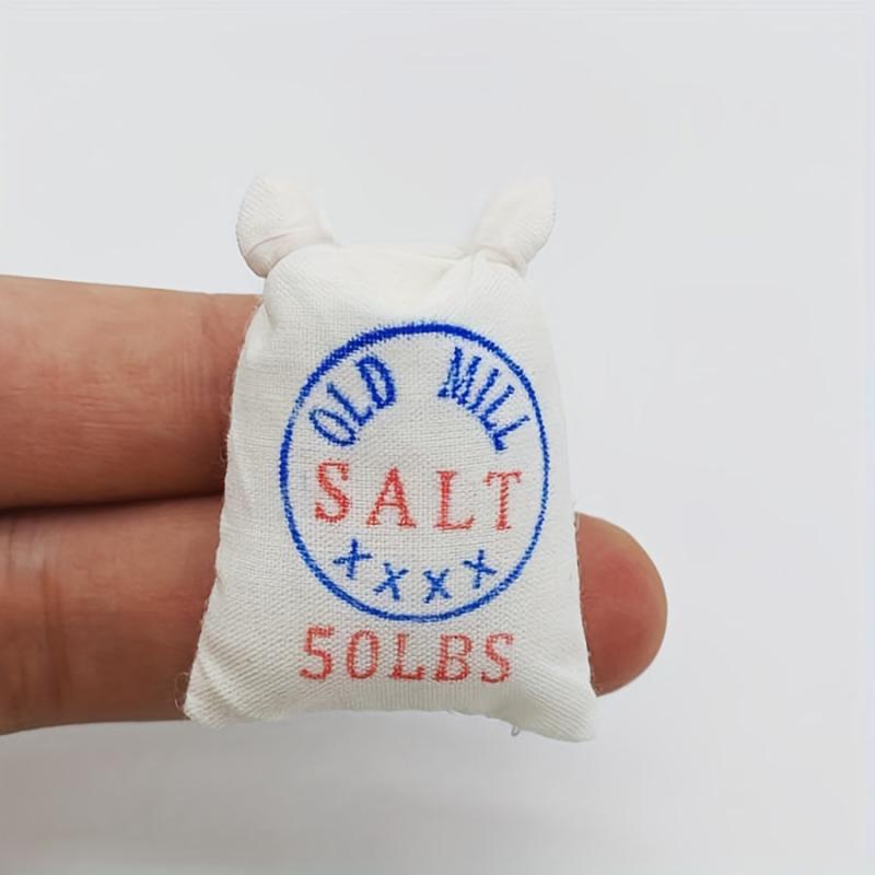 3pc Dollhouse Kitchen Food Play Set with Flour, Salt, Sugar Bags