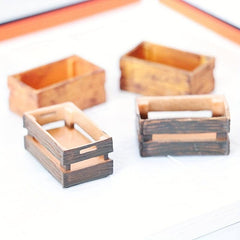 Mini Wooden Dollhouse Box Decoration