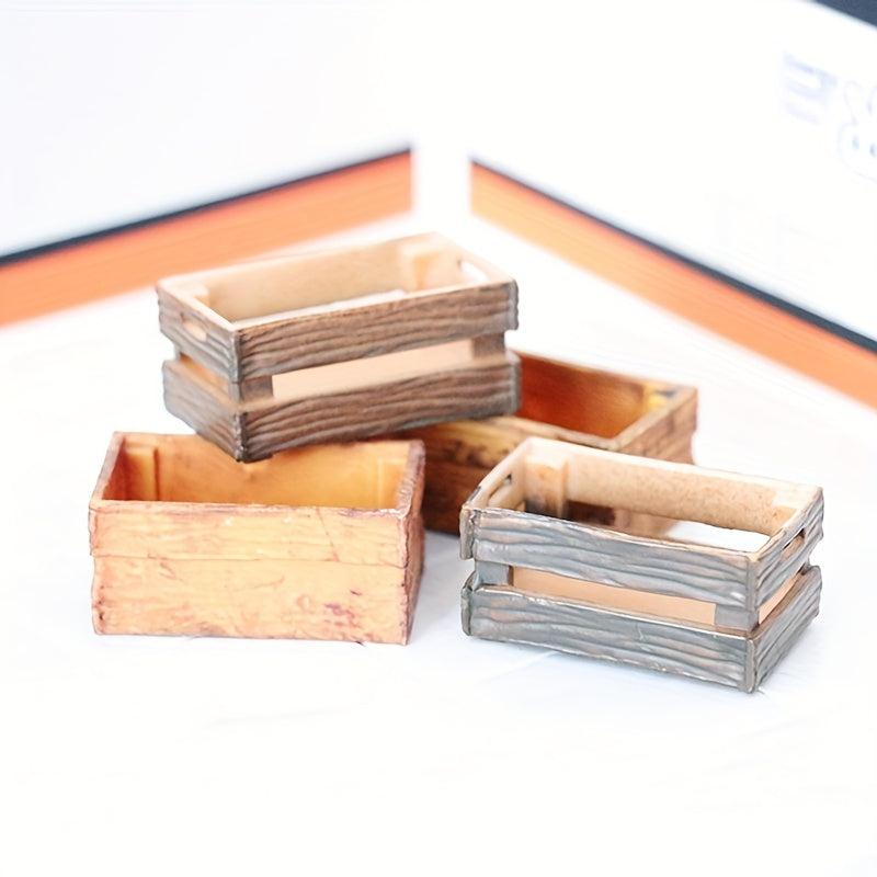 Mini Wooden Dollhouse Box Decoration