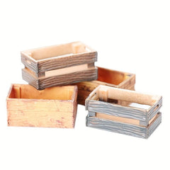 Mini Wooden Dollhouse Box Decoration
