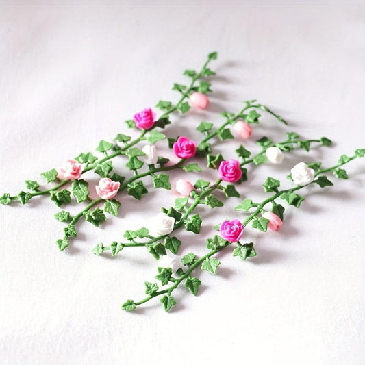 Dollhouse Mini Garden Scene Flower Vine Mini Simulation Flower Garden Model