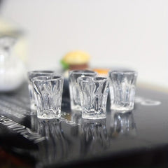 4pcs Mini Resin Transparent Cup Dollhouse Accessories