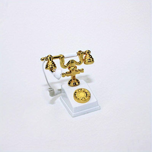 1:12 Vintage Style Dollhouse Telephone Model Home Decor