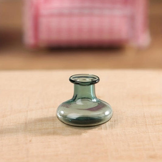 1:12 Dollhouse Glass Vase, Flower Arranger, Storage Jar, Home Garden Decor