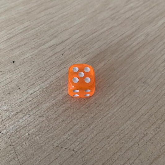 10Pcs 14mm Acrylic Transparent 6-Sided Dice Set
