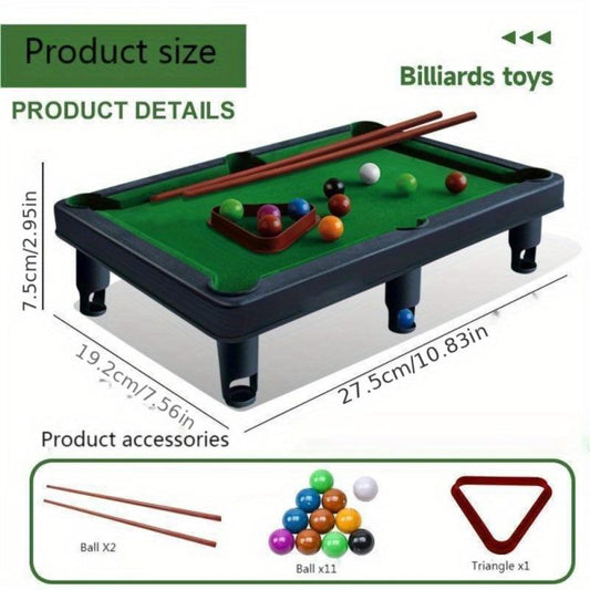 Mini Pool Billiards Toy Set Educational Desktop Game Parent Child Interaction