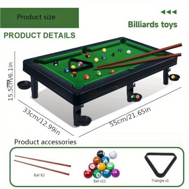 Mini Pool Billiards Toy Set Educational Desktop Game Parent Child Interaction