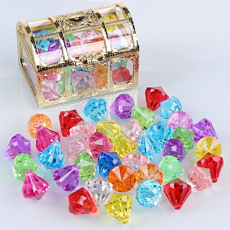 30pcs Gem Treasure Box Toys Unlock Pirate's Crystal Beach Adventure