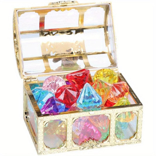 30pcs Gem Treasure Box Toys Unlock Pirate's Crystal Beach Adventure