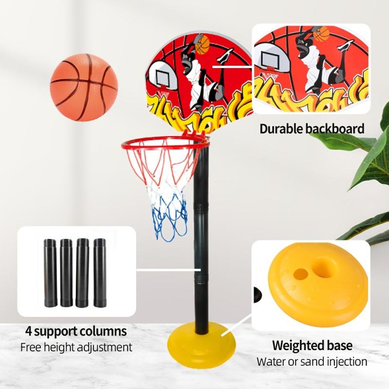 Children's Basketball Circle Adjustable Height Indoor/Outdoor Shooting Toy