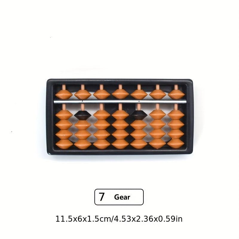 Children's Abacus 138 Beads 7 Rows Brown Beads Mental Arithmetic