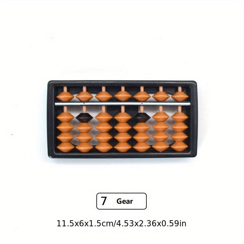 Children's Abacus 138 Beads 7 Rows Brown Beads Mental Arithmetic