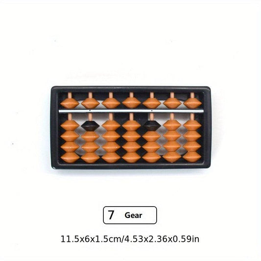 Children's Abacus 138 Beads 7 Rows Brown Beads Mental Arithmetic