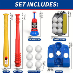 Kids Baseball Set with Pitching Machine
