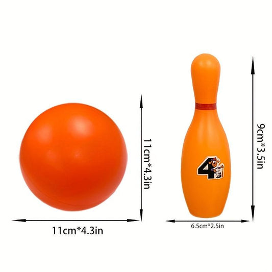 Children's Bowling Set with 10 Bottles and 2 Balls - Indoor & Outdoor Fun