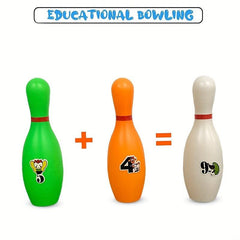 Children's Bowling Set with 10 Bottles and 2 Balls - Indoor & Outdoor Fun