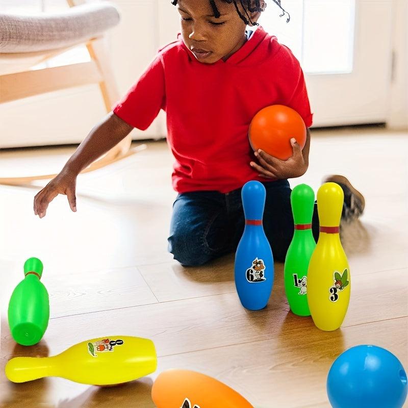 Children's Bowling Set with 10 Bottles and 2 Balls - Indoor & Outdoor Fun