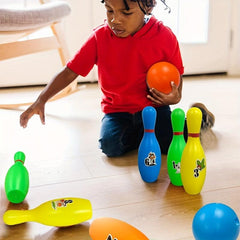 Children's Bowling Set with 10 Bottles and 2 Balls - Indoor & Outdoor Fun