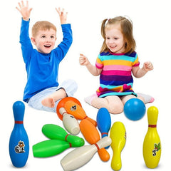 Children's Bowling Set with 10 Bottles and 2 Balls - Indoor & Outdoor Fun