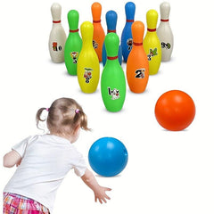 Children's Bowling Set with 10 Bottles and 2 Balls - Indoor & Outdoor Fun