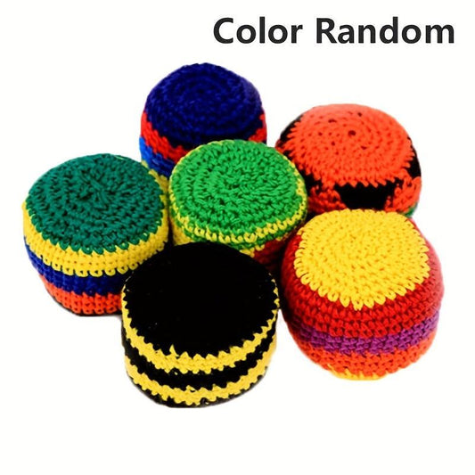 1pc Knitted Juggling Sacks Kick Balls For Kids Wool Footbag Sandbag
