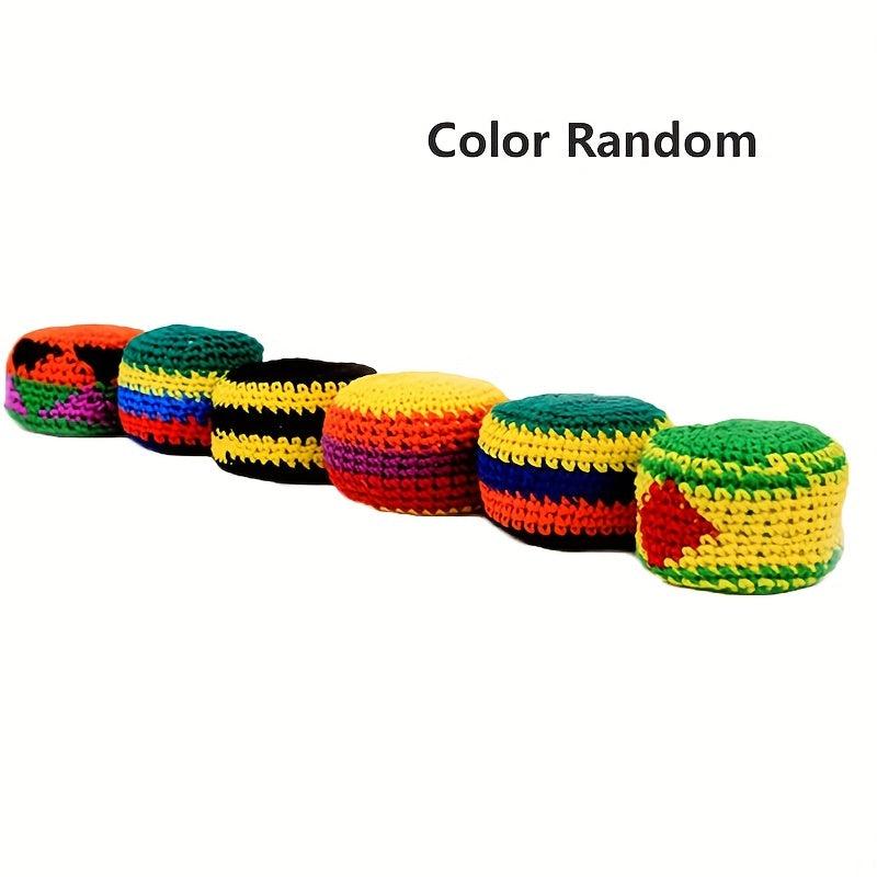 1pc Knitted Juggling Sacks Kick Balls For Kids Wool Footbag Sandbag
