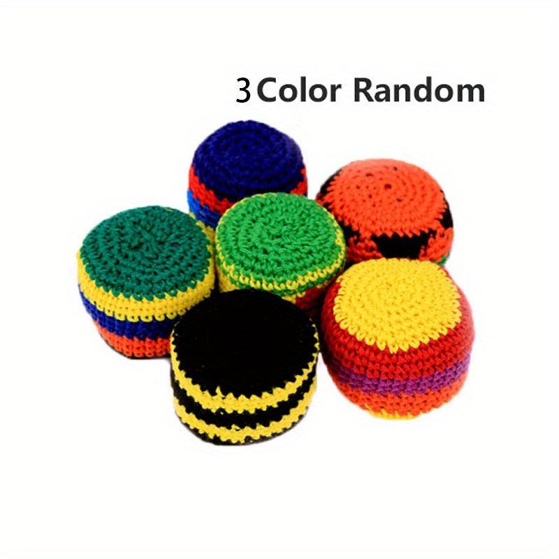 1pc Knitted Juggling Sacks Kick Balls For Kids Wool Footbag Sandbag