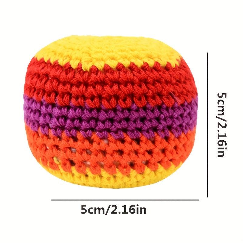 1pc Knitted Juggling Sacks Kick Balls For Kids Wool Footbag Sandbag