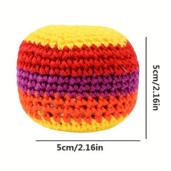 1pc Knitted Juggling Sacks Kick Balls For Kids Wool Footbag Sandbag