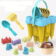 13pcs Beach Sand Castle Kit Sand Toys For Kids Outdoor Fun Castle Bucket Molds