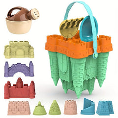 13pcs Beach Sand Castle Kit Sand Toys For Kids Outdoor Fun Castle Bucket Molds
