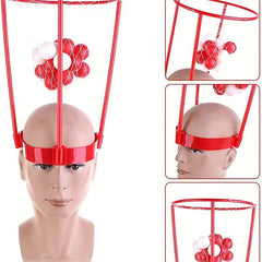 Head Hoop Basketball Party Game for Kids & Adults - Adjustable Net Headband