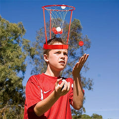 Head Hoop Basketball Party Game for Kids & Adults - Adjustable Net Headband