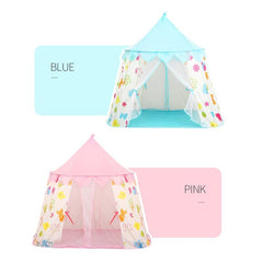 Kids' Princess Castle Play Tent with Cartoon Plant Design