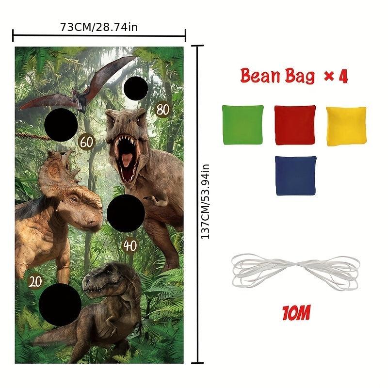 Dinosaur Theme Beanbag Toss Game Set for Kids Party