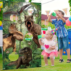 Dinosaur Theme Beanbag Toss Game Set for Kids Party