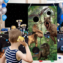 Dinosaur Theme Beanbag Toss Game Set for Kids Party