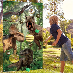 Dinosaur Theme Beanbag Toss Game Set for Kids Party