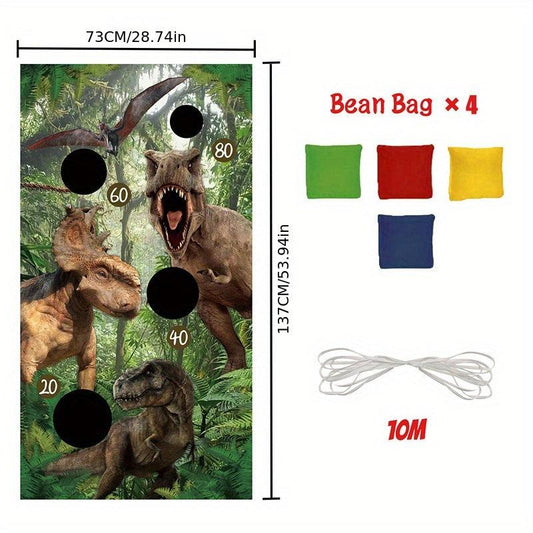 Dinosaur Theme Beanbag Toss Game Set for Kids Party