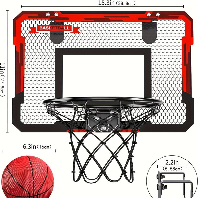 Kids Indoor Basketball Stand Set with 2 Mini Basketballs