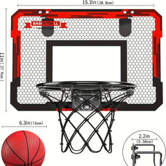 Kids Indoor Basketball Stand Set with 2 Mini Basketballs
