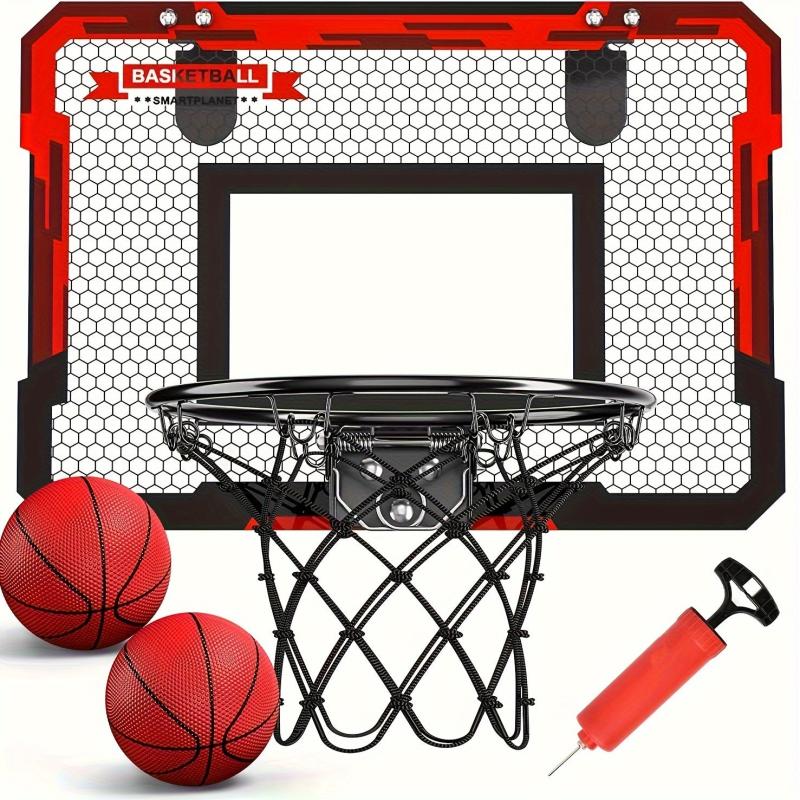 Kids Indoor Basketball Stand Set with 2 Mini Basketballs