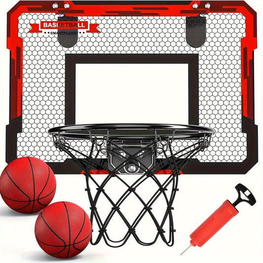 Kids Indoor Basketball Stand Set with 2 Mini Basketballs