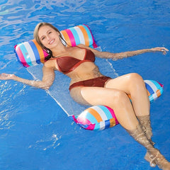 Summer Inflatable Floating Row Swimming Pool Water Hammock Air Mattresses Bed
