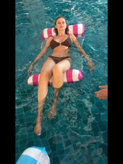 Inflatable Floating Row Pool Hanging Net Floating Row Water Clamp Net Recliner