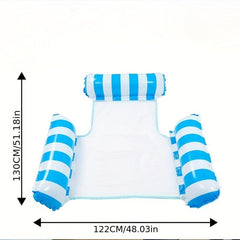Inflatable Floating Row Pool Hanging Net Floating Row Water Clamp Net Recliner