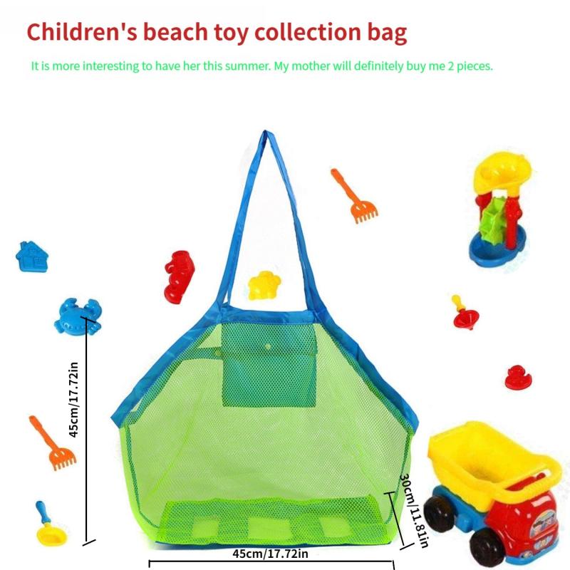 Beach Toy Storage Bag Sand Toy Collector Bag, Oversized for Kidsu2019 Toys