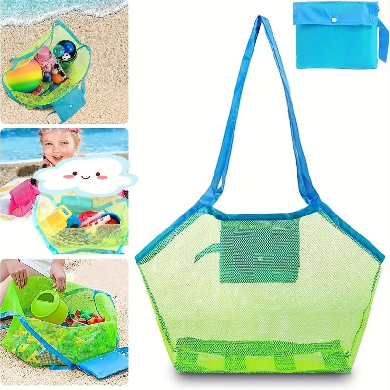 Beach Toy Storage Bag Sand Toy Collector Bag, Oversized for Kidsu2019 Toys