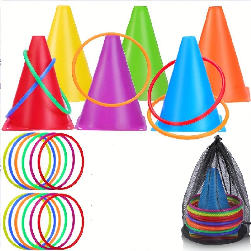 Carnival Outdoor Games Combo Set, Bean Bags Ring Toss Game for Kids & Adults